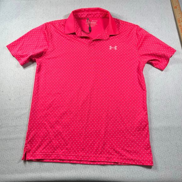 Women's Under Armour Golf Performance Polo Pink size Medium Loose fit - Picture 2 of 13
